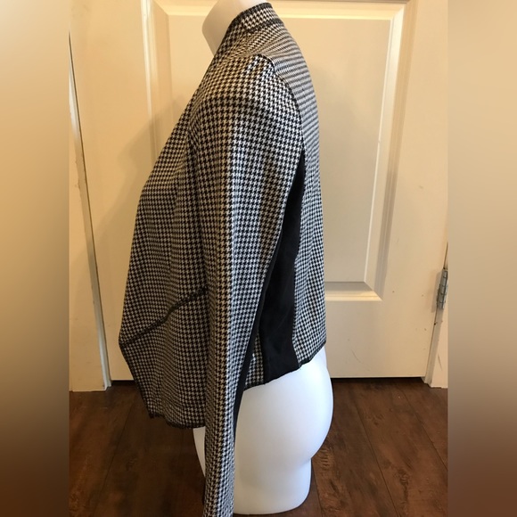 Contemporaine Houndstooth Open Face black White Blazer size 4 - Picture 4 of 9
